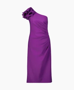 Midi Jurk One Shouder Paars^Joseph Ribkoff New