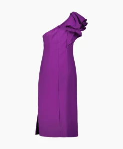 Midi Jurk One Shouder Paars^Joseph Ribkoff New