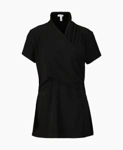 Top & T-Shirt Kraag Korte Mouwen Zwart^Joseph Ribkoff