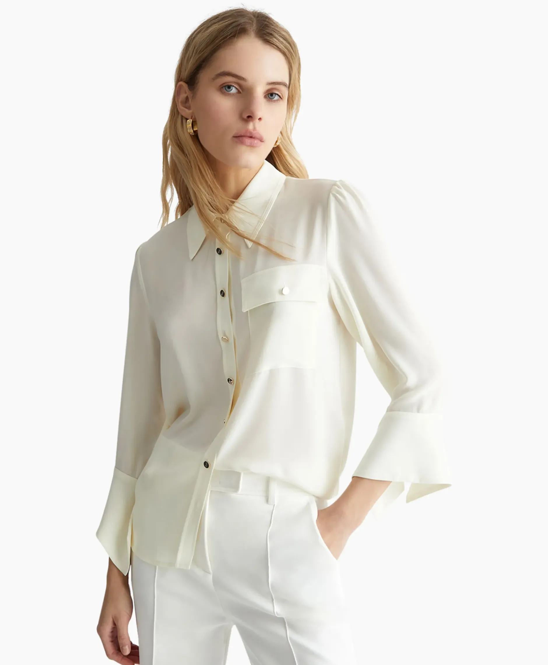 Blouse Ecs Camicia C/Polso Aperto Wit^Liu Jo New
