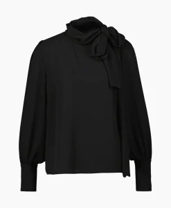 Blouse Ecs Tunica C/Fiocco Zwart^Liu Jo Discount