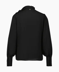 Blouse Ecs Tunica C/Fiocco Zwart^Liu Jo Discount