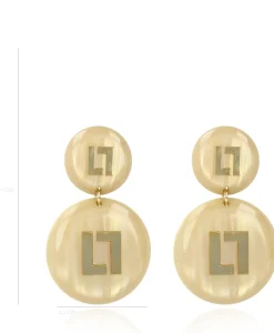Oorbellen Ce Re Round Logo Sand Goud^Lott. Gioielli Best