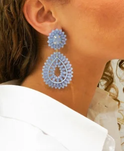 Oorbellen Ce Si Double Drop S Blauw^Lott. Gioielli Sale