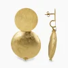 Oorbellen Cw Earring Round Disc Xl Goud^Lott. Gioielli