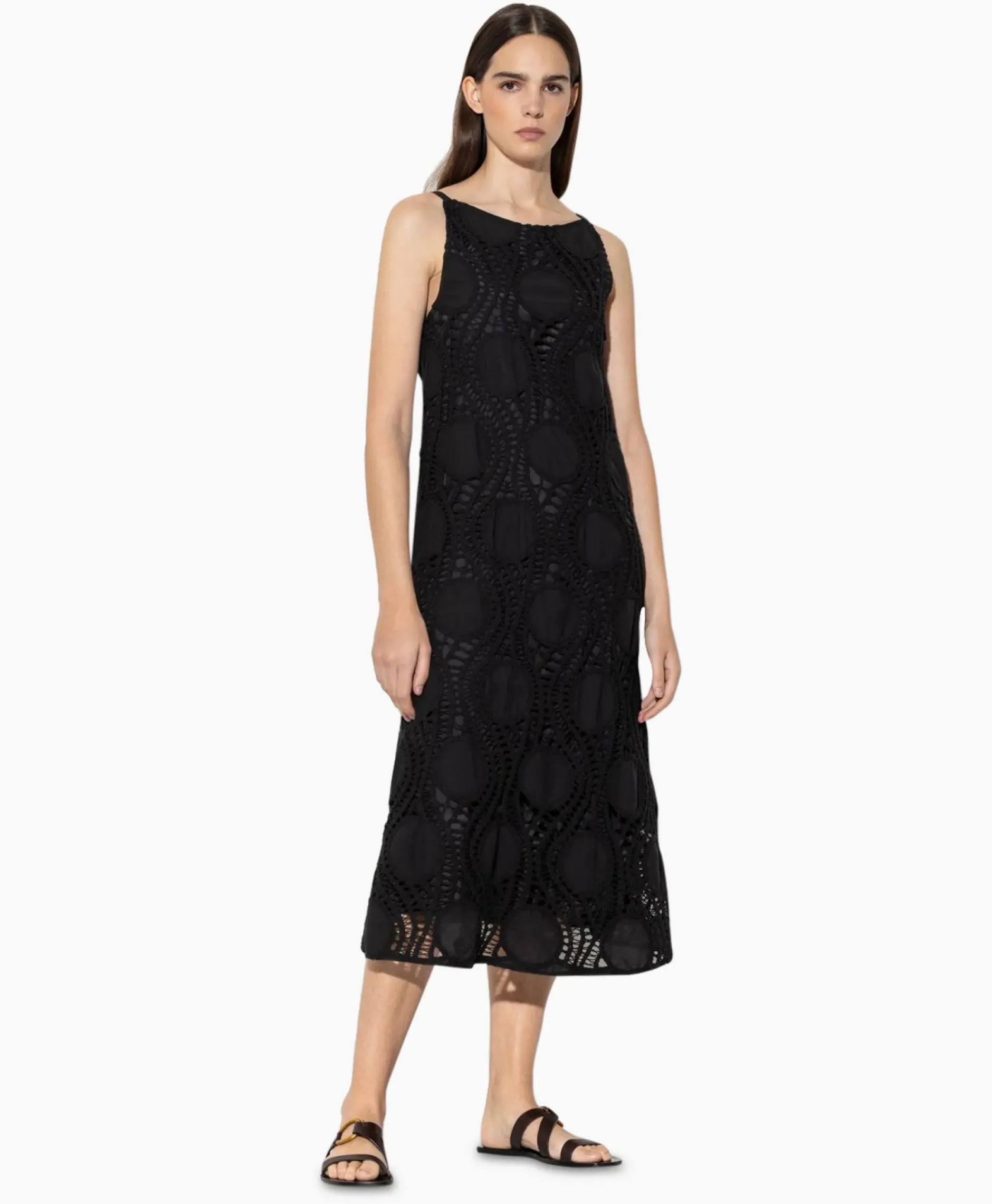 Midi Jurk 798490/3619-0 Zwart Dessin^Luisa Cerano Discount