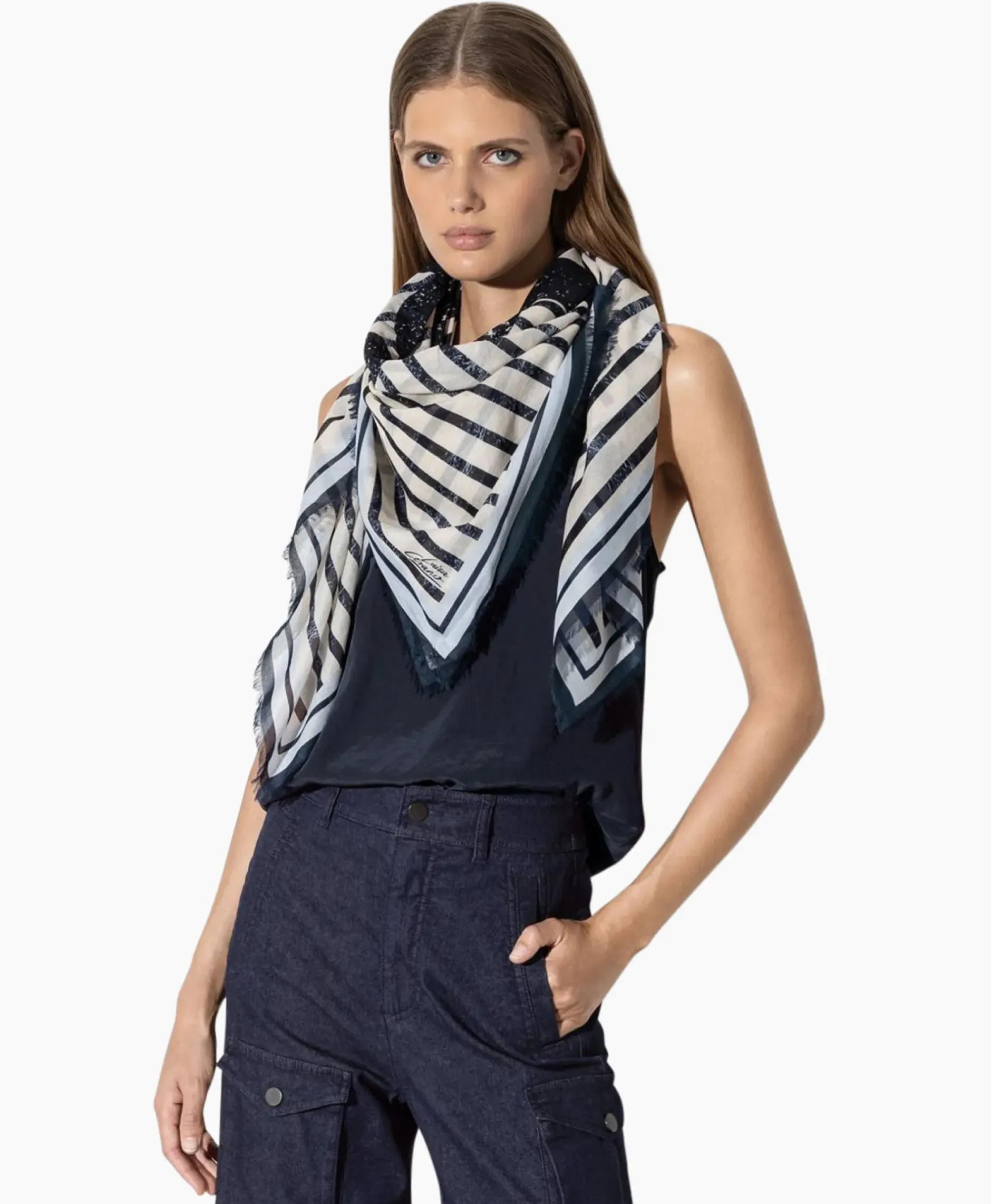 Sjaal 898774/9355-0 Bruin^Luisa Cerano Discount