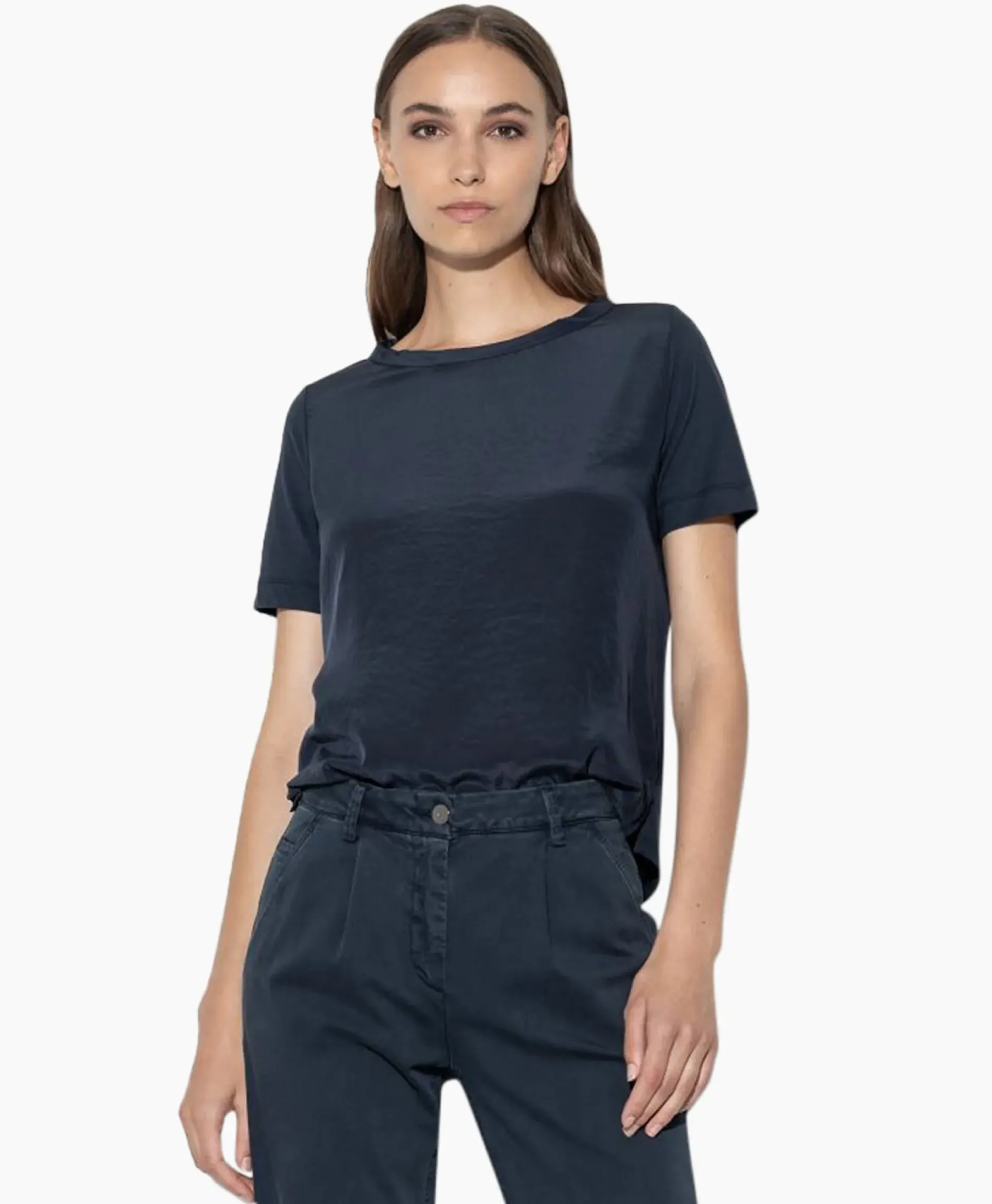 T-Shirt Korte Mouw 398117/7600-0 Donker Blauw^Luisa Cerano Hot