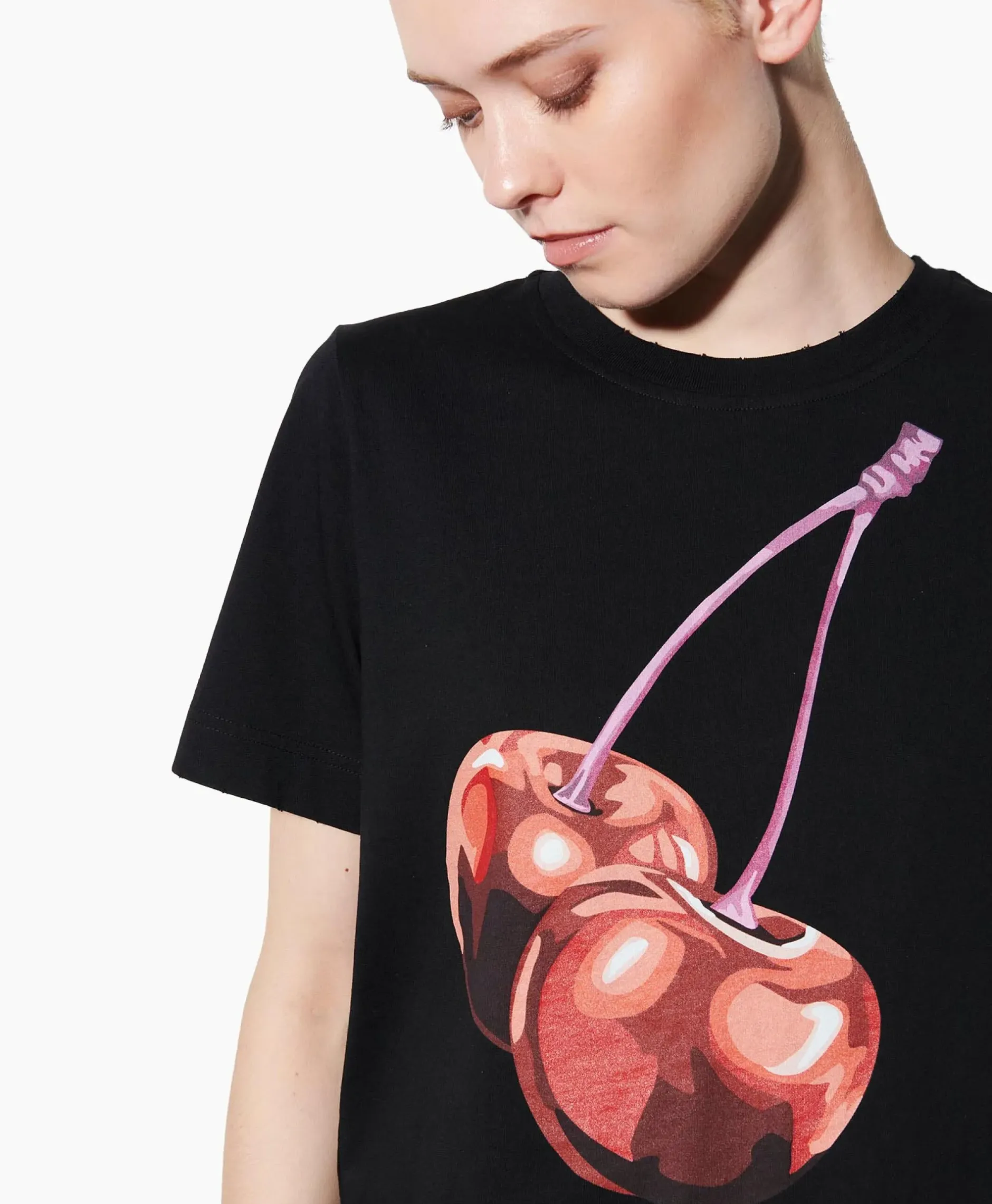 T-Shirt Korte Mouw 398104/7799-0 Zwart Dessin^Luisa Cerano Online
