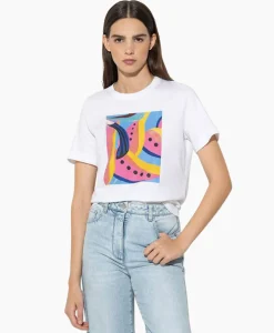 T-Shirt 398157/7799-0 Wit^Luisa Cerano