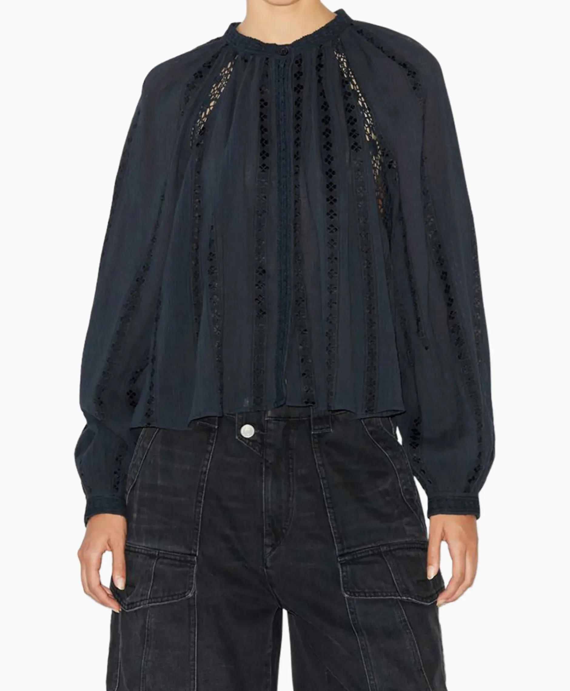 Marant Etoile Blouse Janelle-Ga Zwart^Marant Étoile