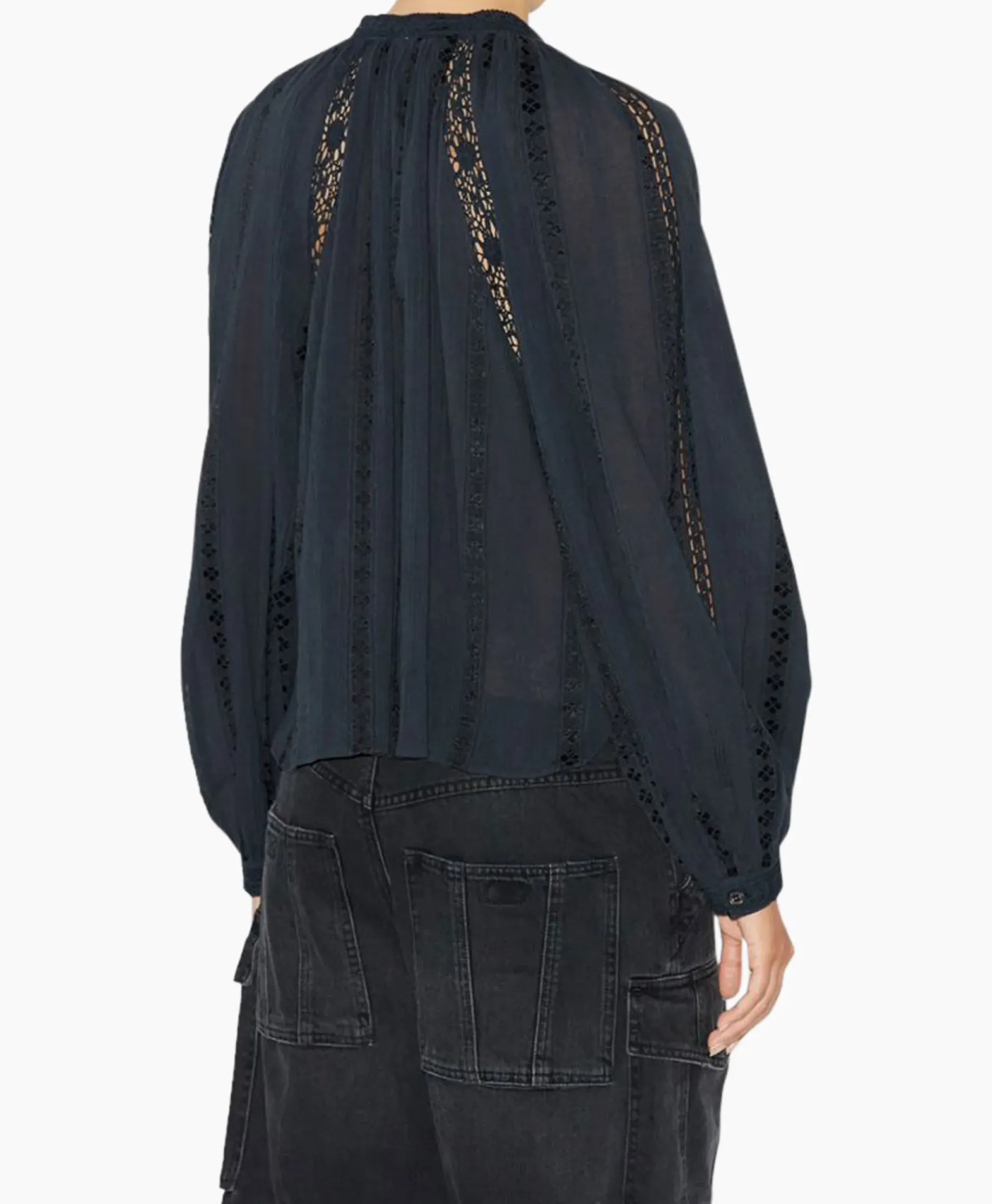 Marant Etoile Blouse Janelle-Ga Zwart^Marant Étoile