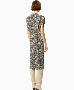 Marant Etoile Midi Jurk Epolia-Gc Zwart^Marant Étoile Sale
