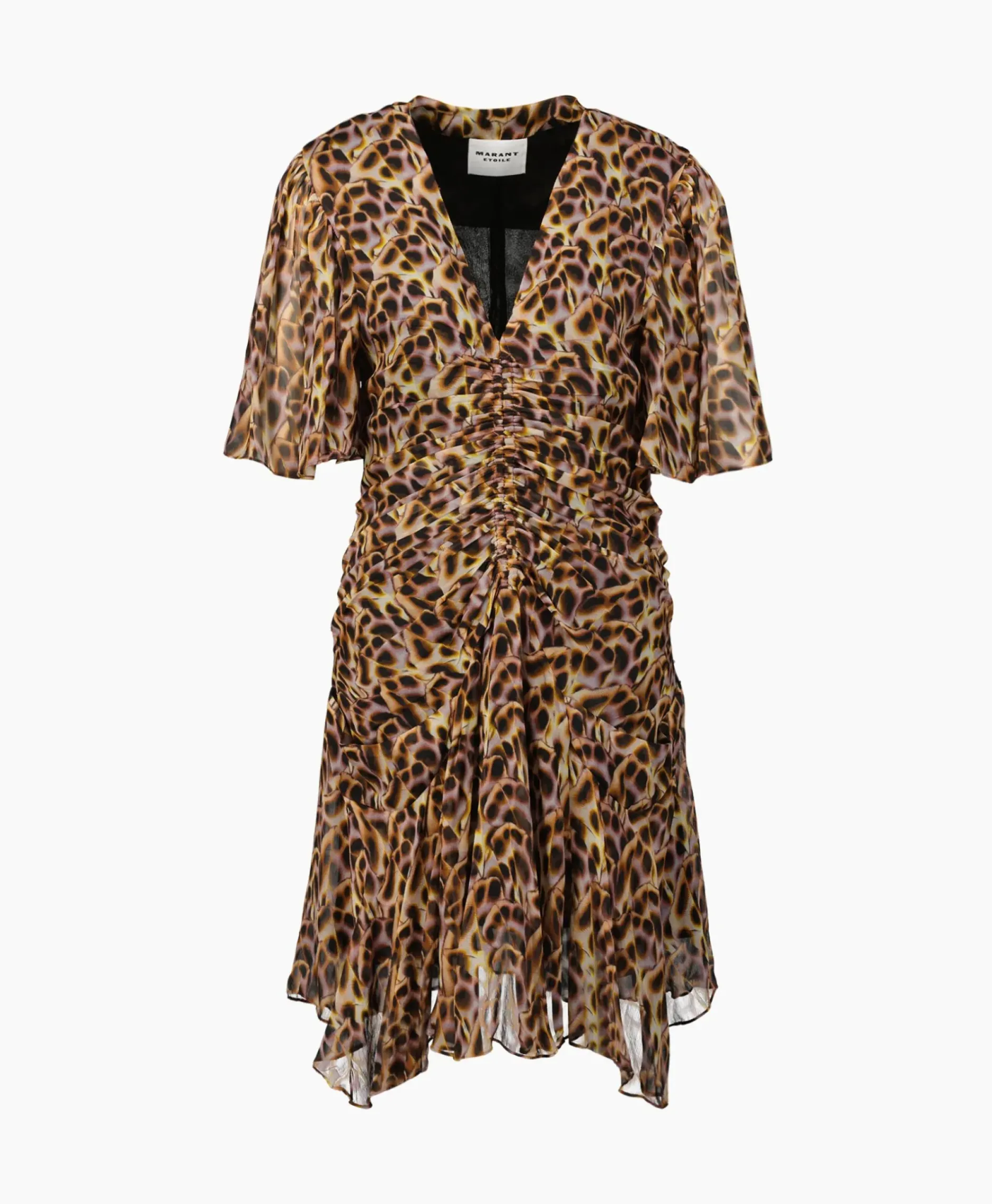 Marant Etoile Mini Jurk Vivienne-Gc Oker^Marant Étoile Sale