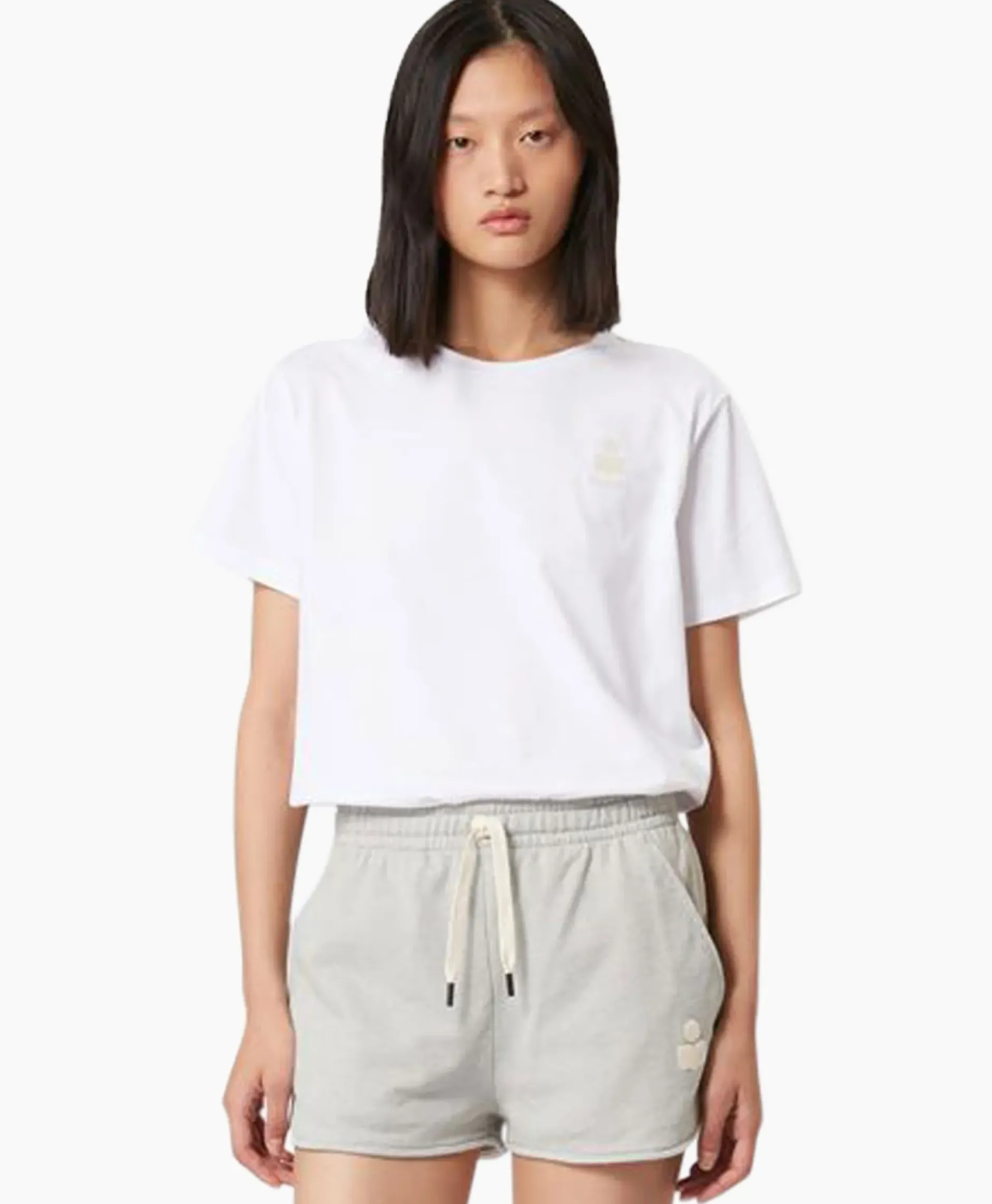 Marant Etoile T-Shirt Korte Mouw Aby-Gb Wit^Marant Étoile