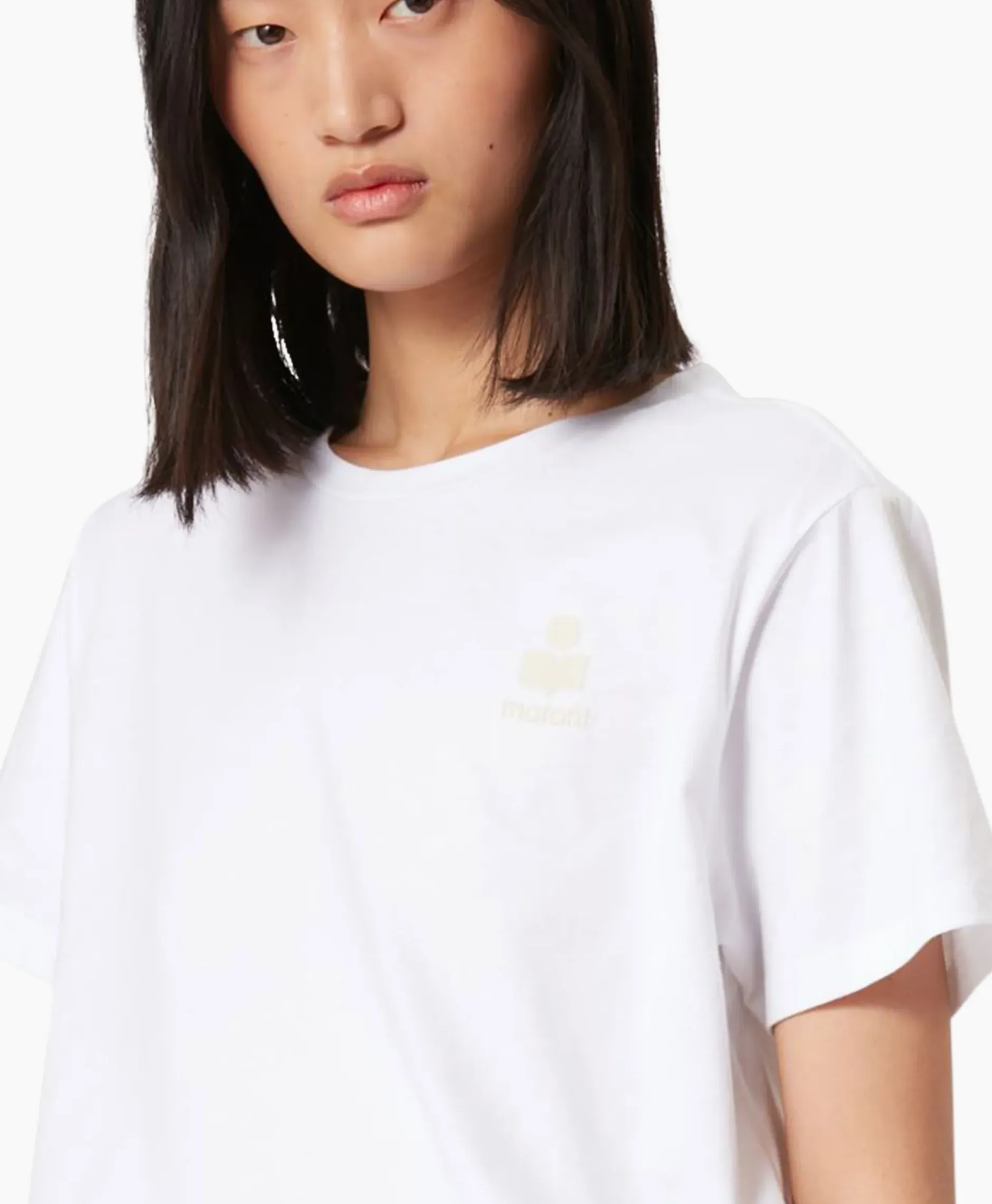 Marant Etoile T-Shirt Korte Mouw Aby-Gb Wit^Marant Étoile