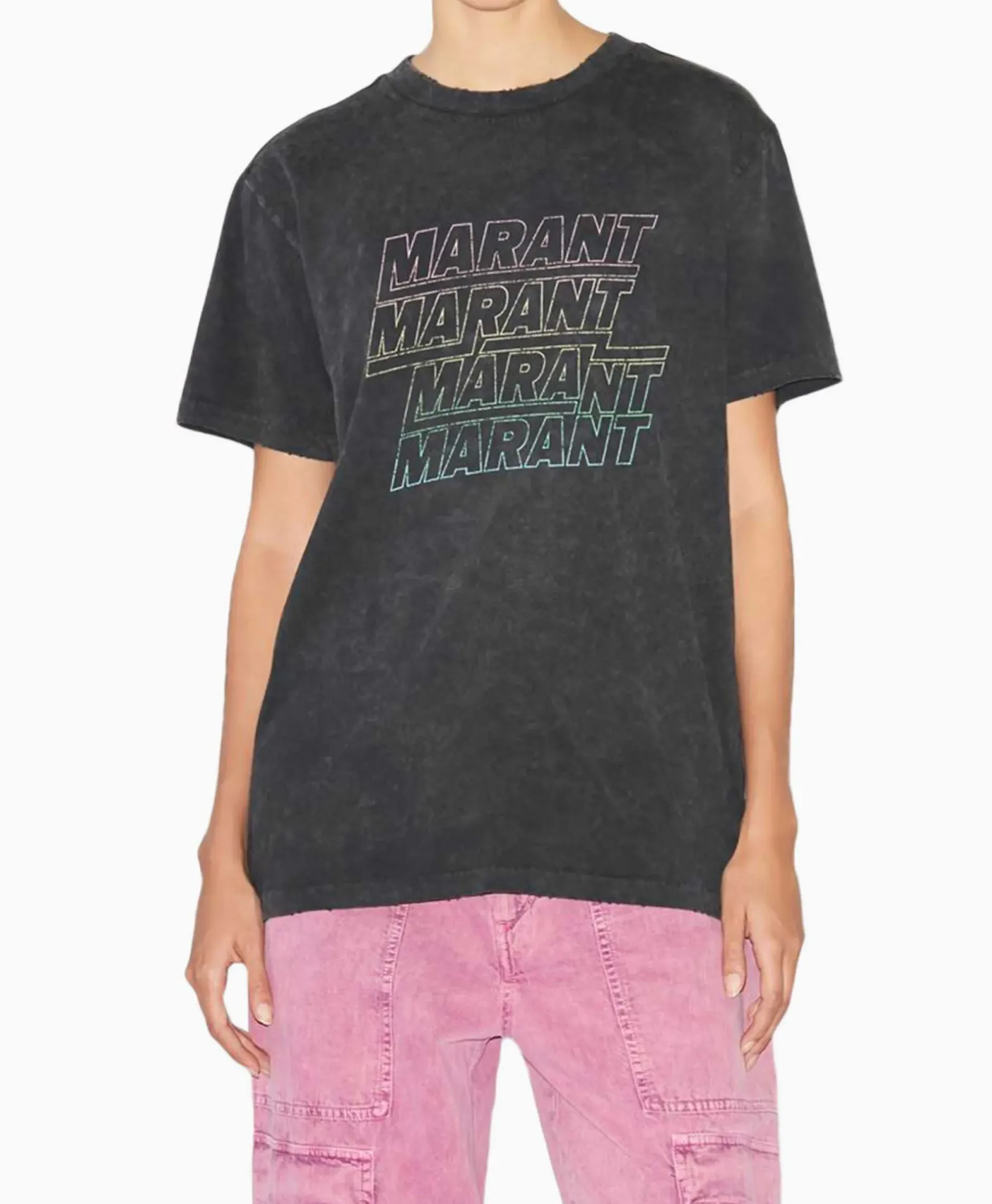 Marant Etoile T-Shirt Korte Mouw Ziliani-Ga Zwart^Marant Étoile Discount
