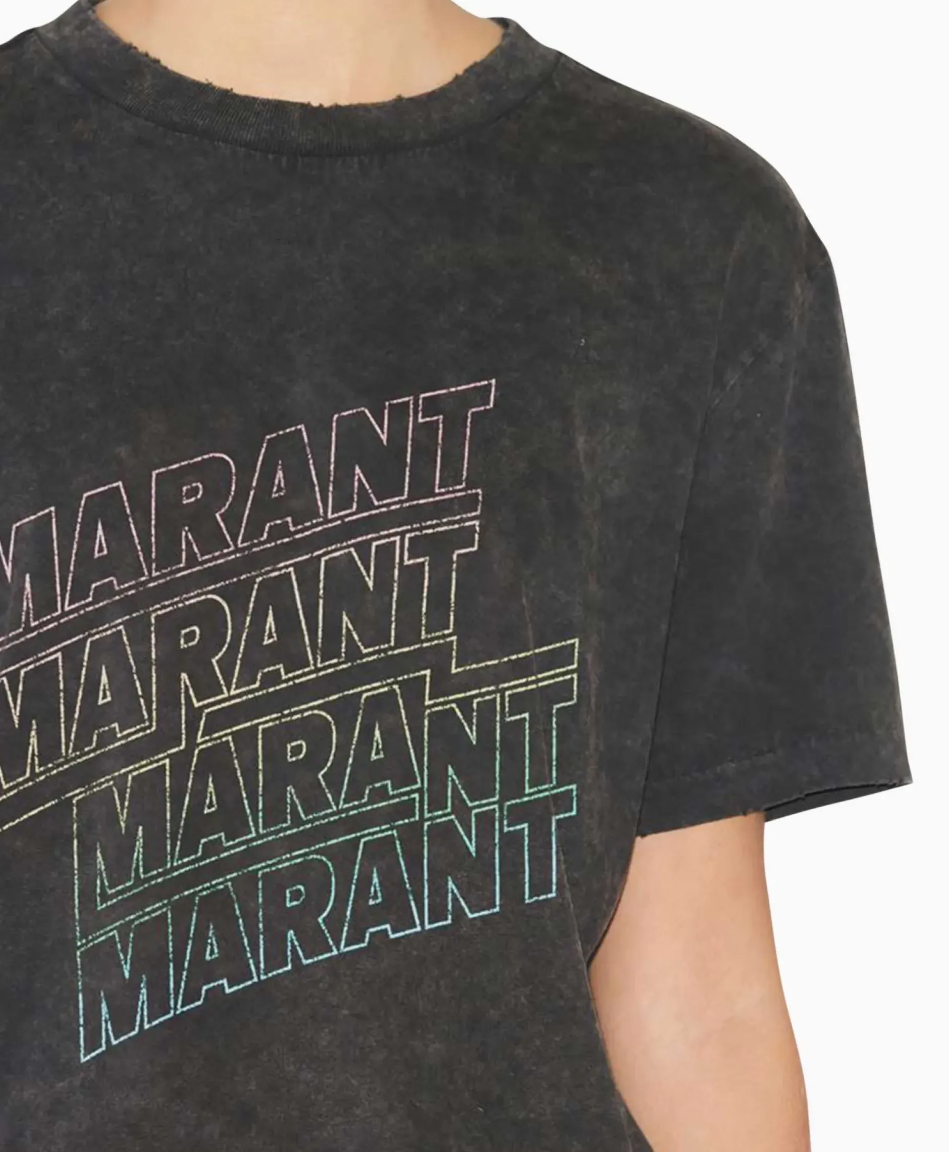 Marant Etoile T-Shirt Korte Mouw Ziliani-Ga Zwart^Marant Étoile Discount