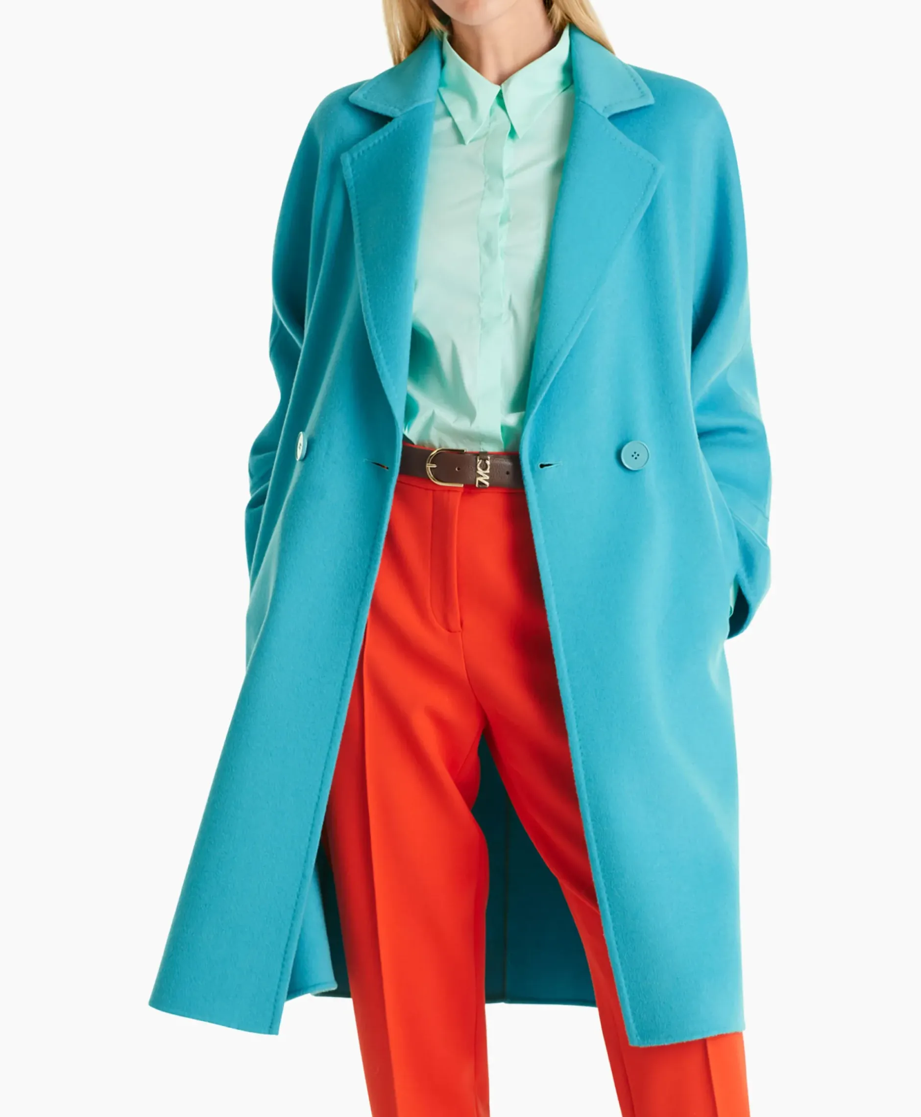 Coat Wc 11.02 W33 Turquoise^Marccain Collectie Best