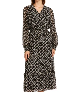 Maxi Jurk Uc 21.12 W41 Zwart^Marccain Collectie Hot
