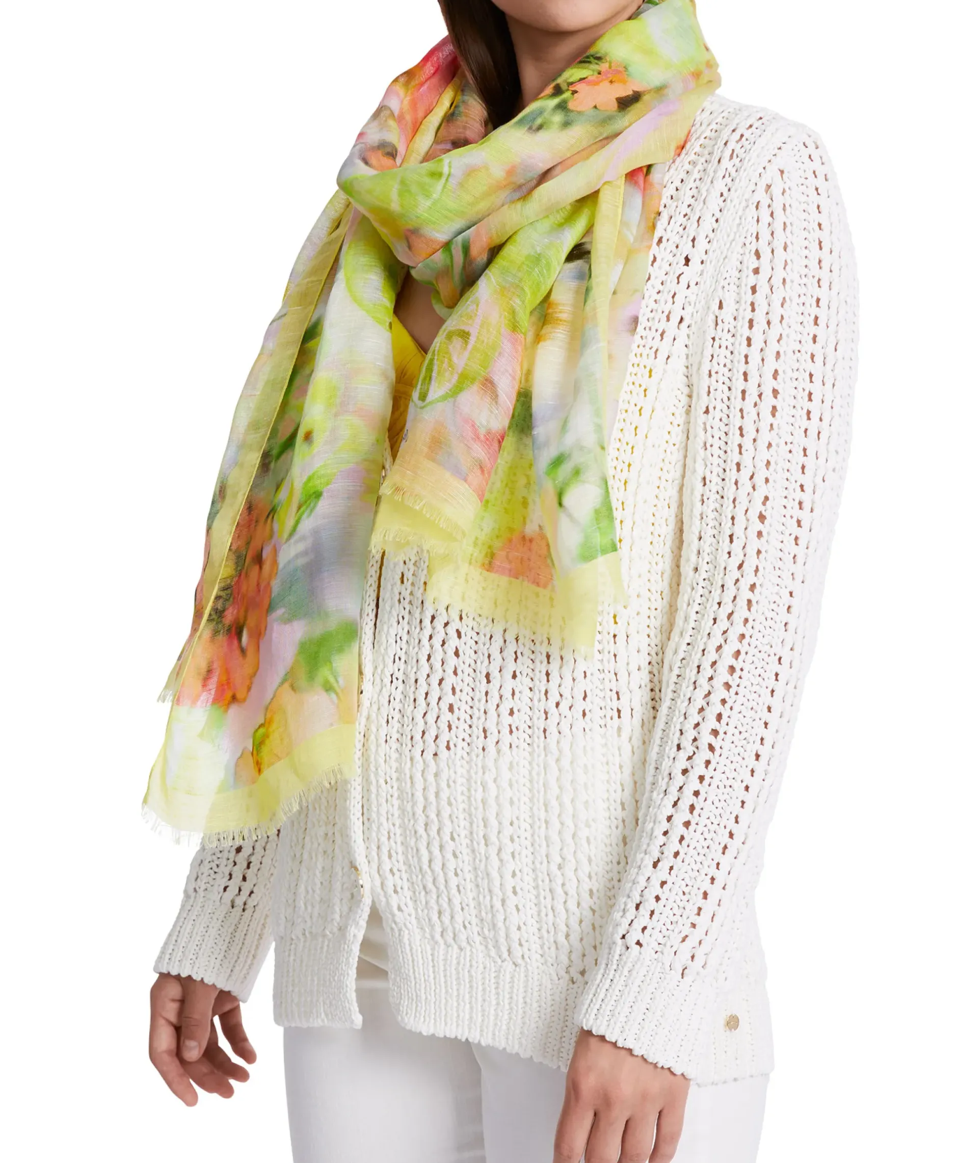 Shawl Wc B4.07 Z23 Midden Geel^Marccain Collectie