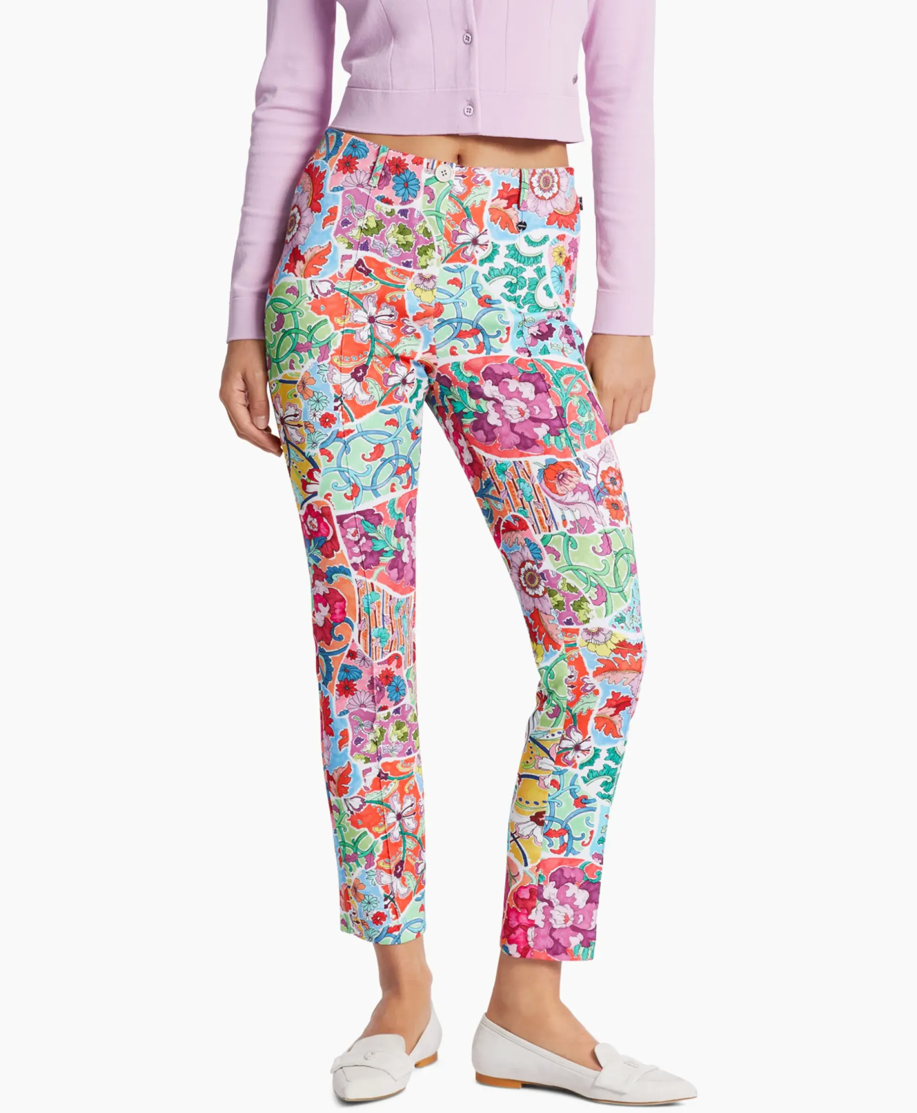 Bloemenbroek Wp 81.11 J04 Licht Rood^Marc Cain Pants Discount