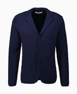 Jack Knit With Rib Details Blauw^Maurizio Baldassari Discount
