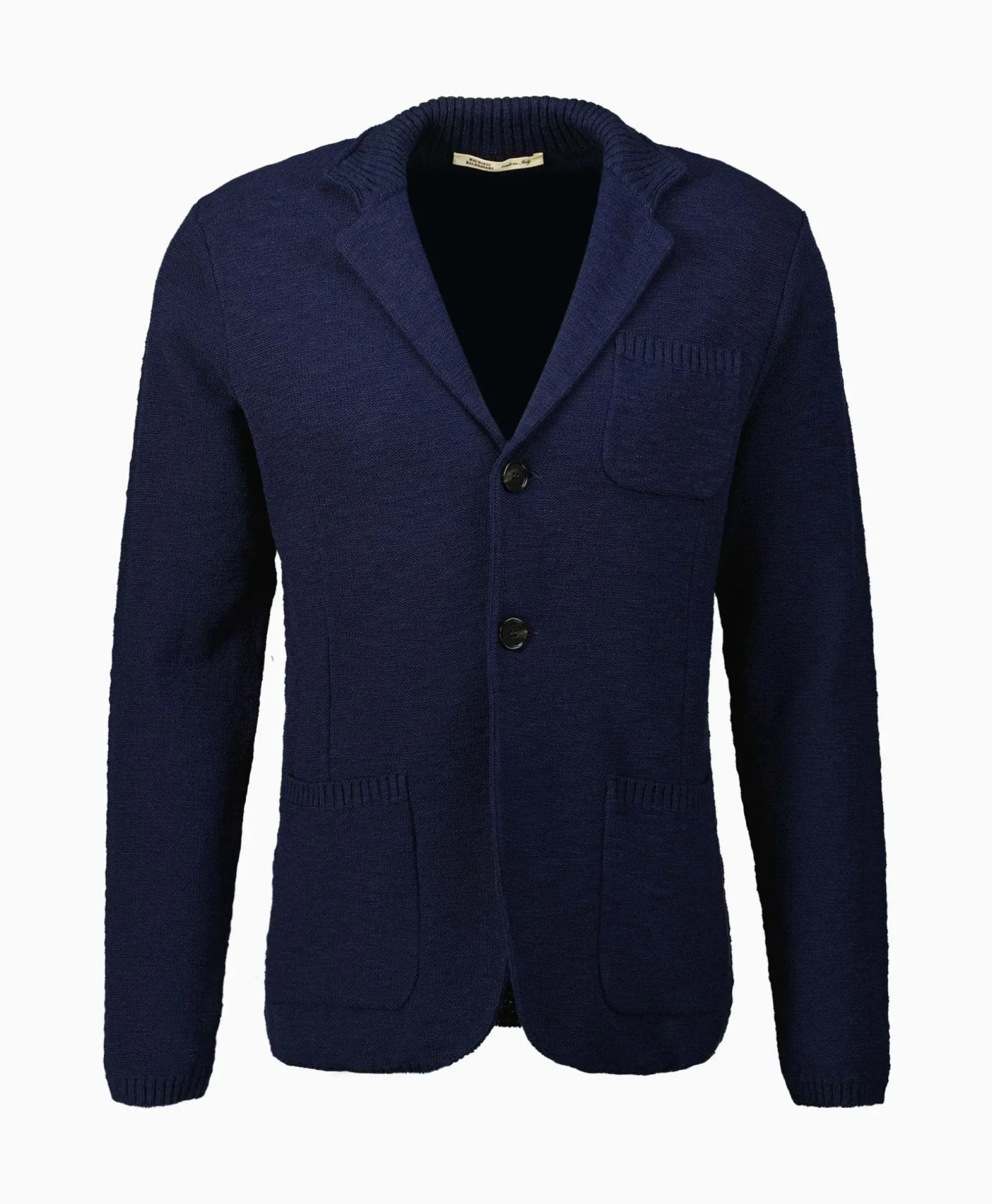 Jack Knit With Rib Details Blauw^Maurizio Baldassari Discount
