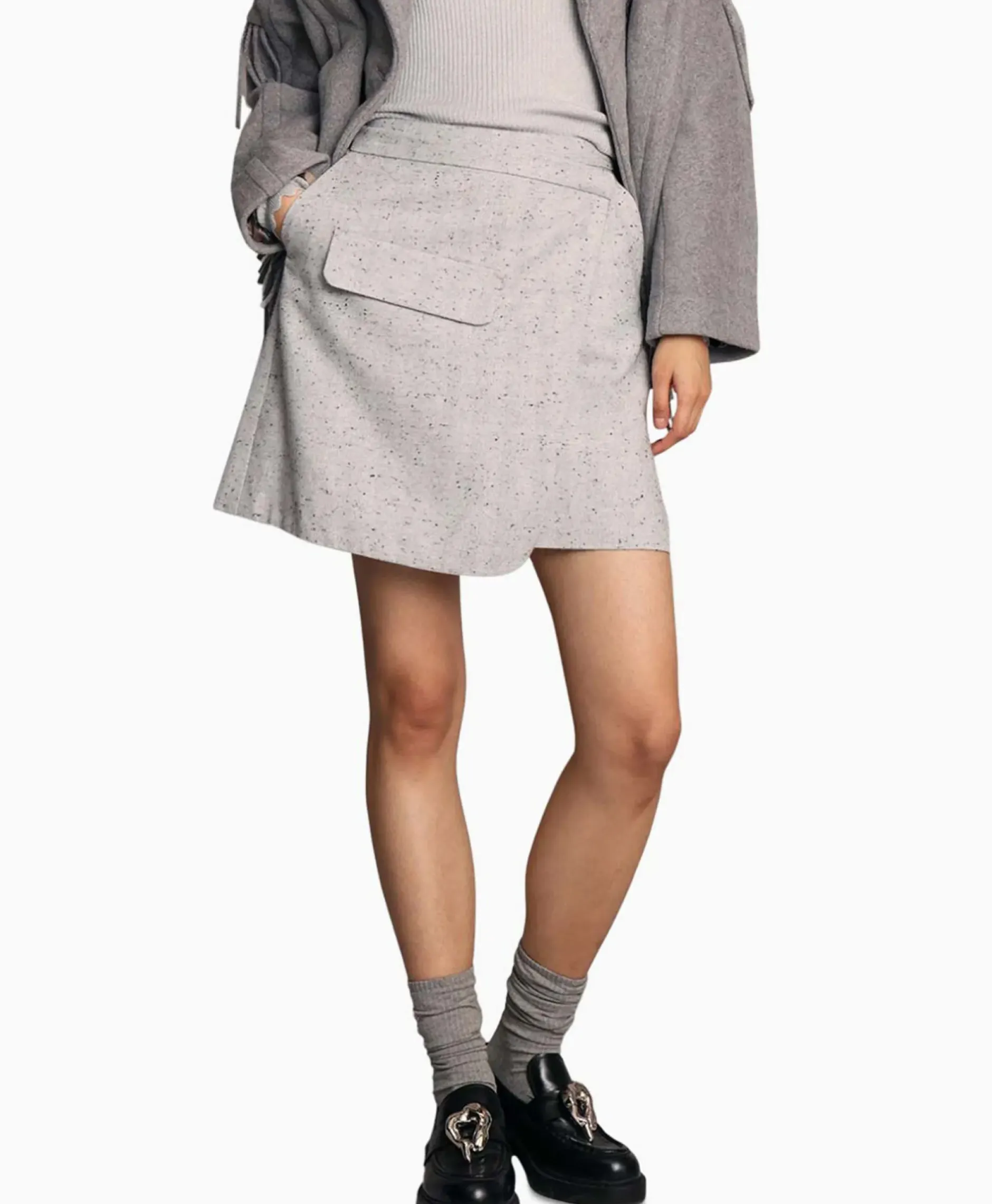 Minirok 233-1210-23308 Grijs^Munthe Outlet