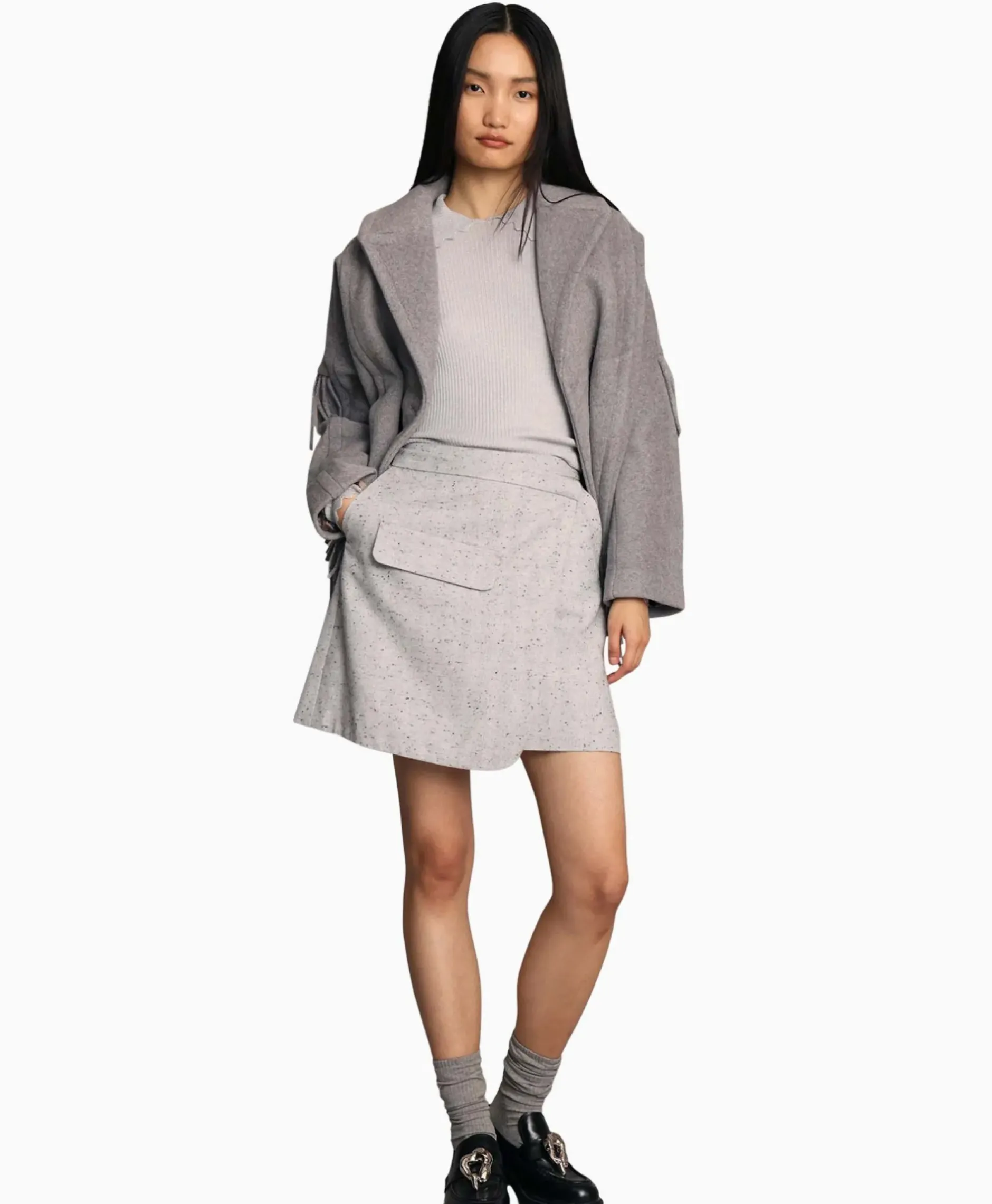 Minirok 233-1210-23308 Grijs^Munthe Outlet
