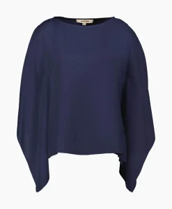 Blouse Alban-J1Tkn01 Donker Blauw^Natan