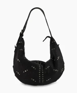 Crossbody Tas Dagmar Rivet Washed Black Zwart^Nunoo Bags Best
