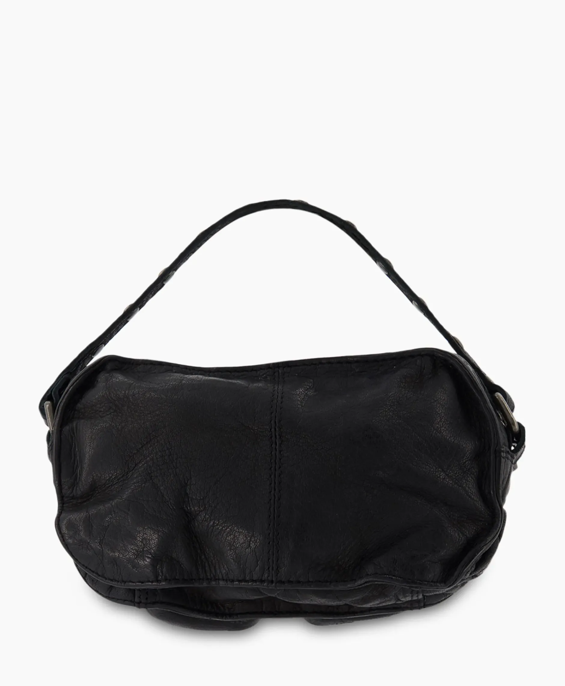 Crossbody Tas Helena Rivet Washed Black Zwart^Nunoo Bags New