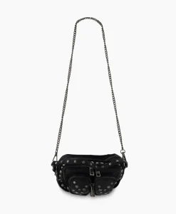 Crossbody Tas Helena Rivet Washed Black Zwart^Nunoo Bags New