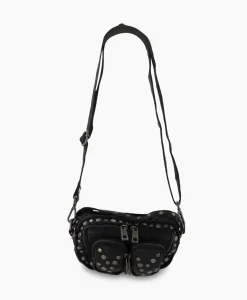 Crossbody Tas Helena Rivet Washed Black Zwart^Nunoo Bags New