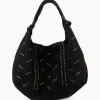 Crossbody Tas Maxi Dandy Rivet Washed Black Zwart^Nunoo Bags New