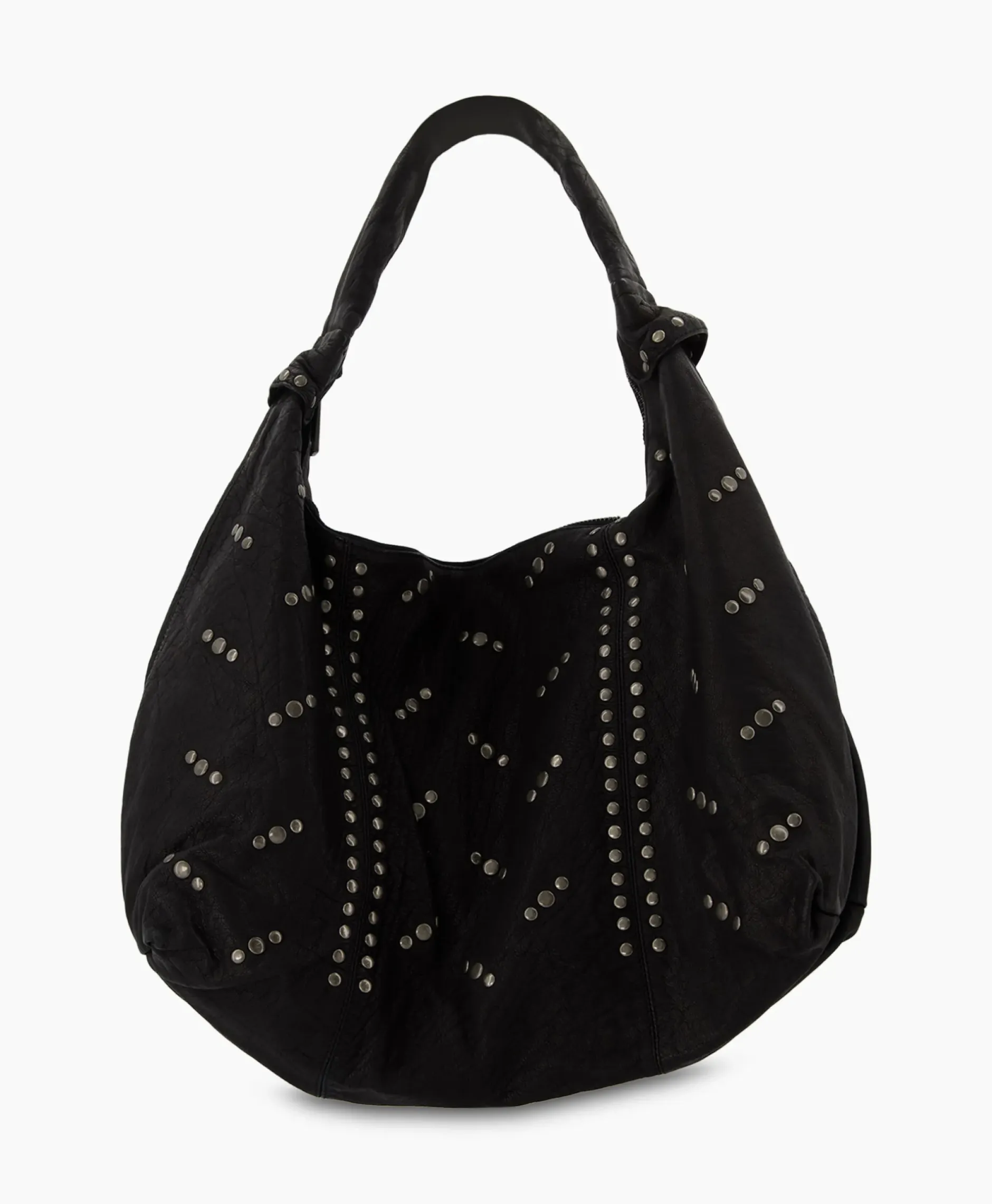 Crossbody Tas Maxi Dandy Rivet Washed Black Zwart^Nunoo Bags New