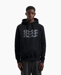 Hoodie Blur Logo Zwart^Olaf Hussein Discount