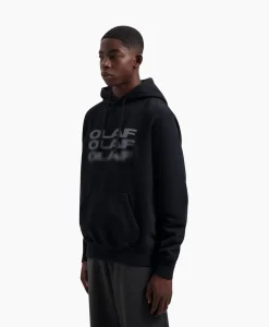 Hoodie Blur Logo Zwart^Olaf Hussein Discount