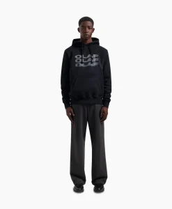 Hoodie Blur Logo Zwart^Olaf Hussein Discount