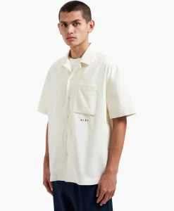Overshirt Cotton Linen Ss Ecru^Olaf Hussein Discount