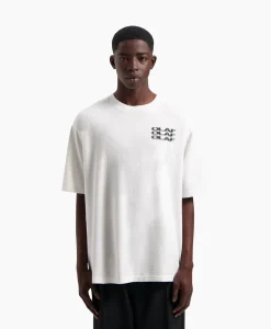 T-Shirt Blur Logo Wit^Olaf Hussein Best
