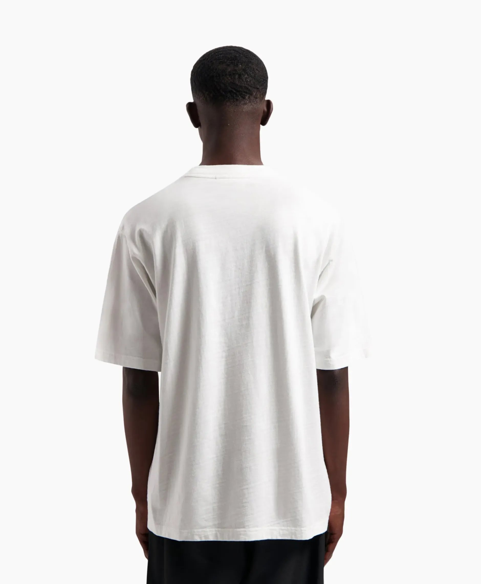 T-Shirt Blur Logo Wit^Olaf Hussein Best