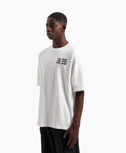 T-Shirt Blur Logo Wit^Olaf Hussein Best
