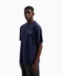 T-Shirt Blur Logo Donker Blauw^Olaf Hussein Hot