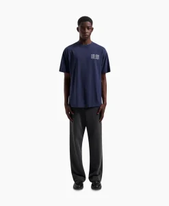 T-Shirt Blur Logo Donker Blauw^Olaf Hussein Hot