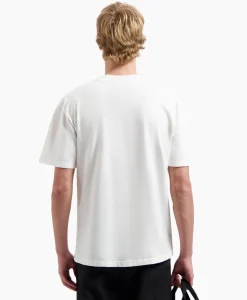 T-Shirt Korte Mouw Watercolor Logo Slub Off White^Olaf Hussein Clearance