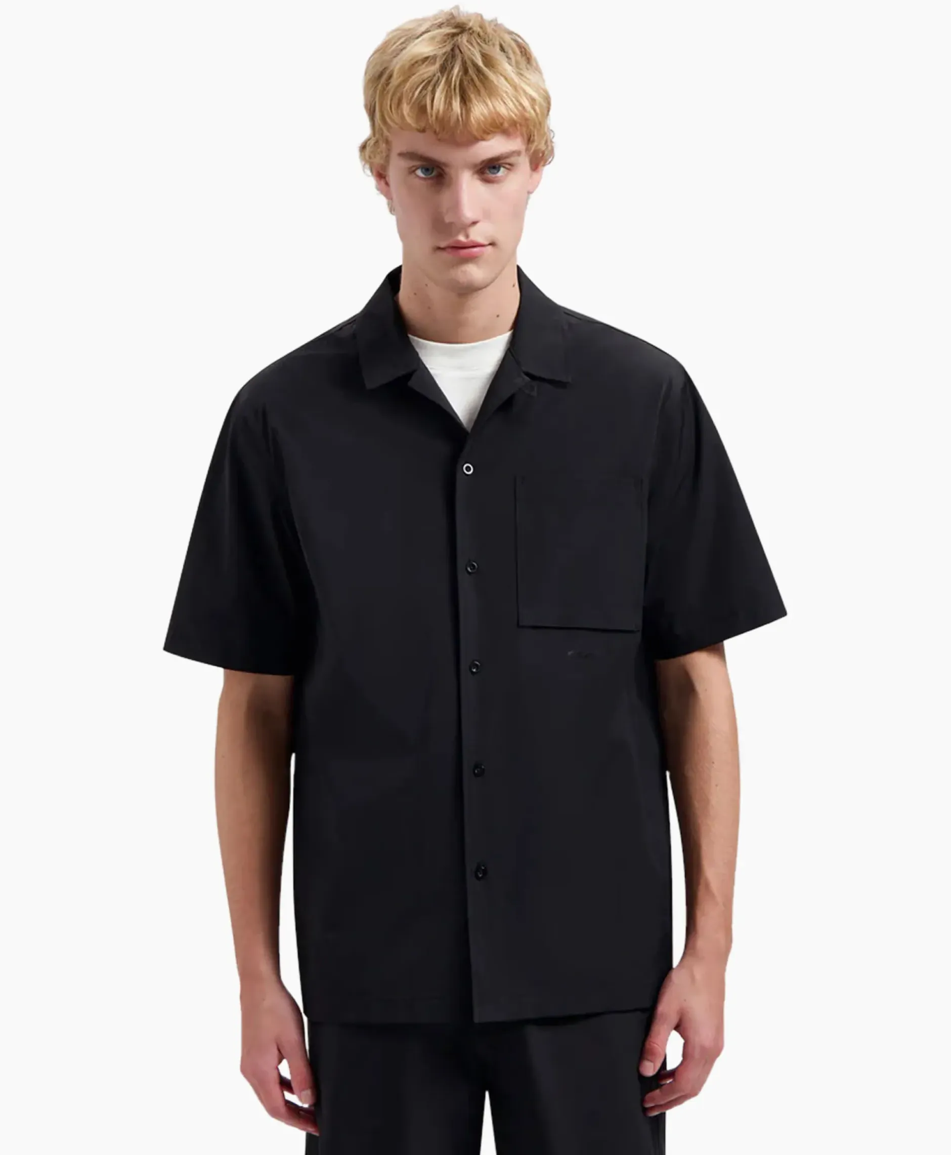 T-Shirt Korte Mouw Nylon Ss Zwart^Olaf Hussein Sale