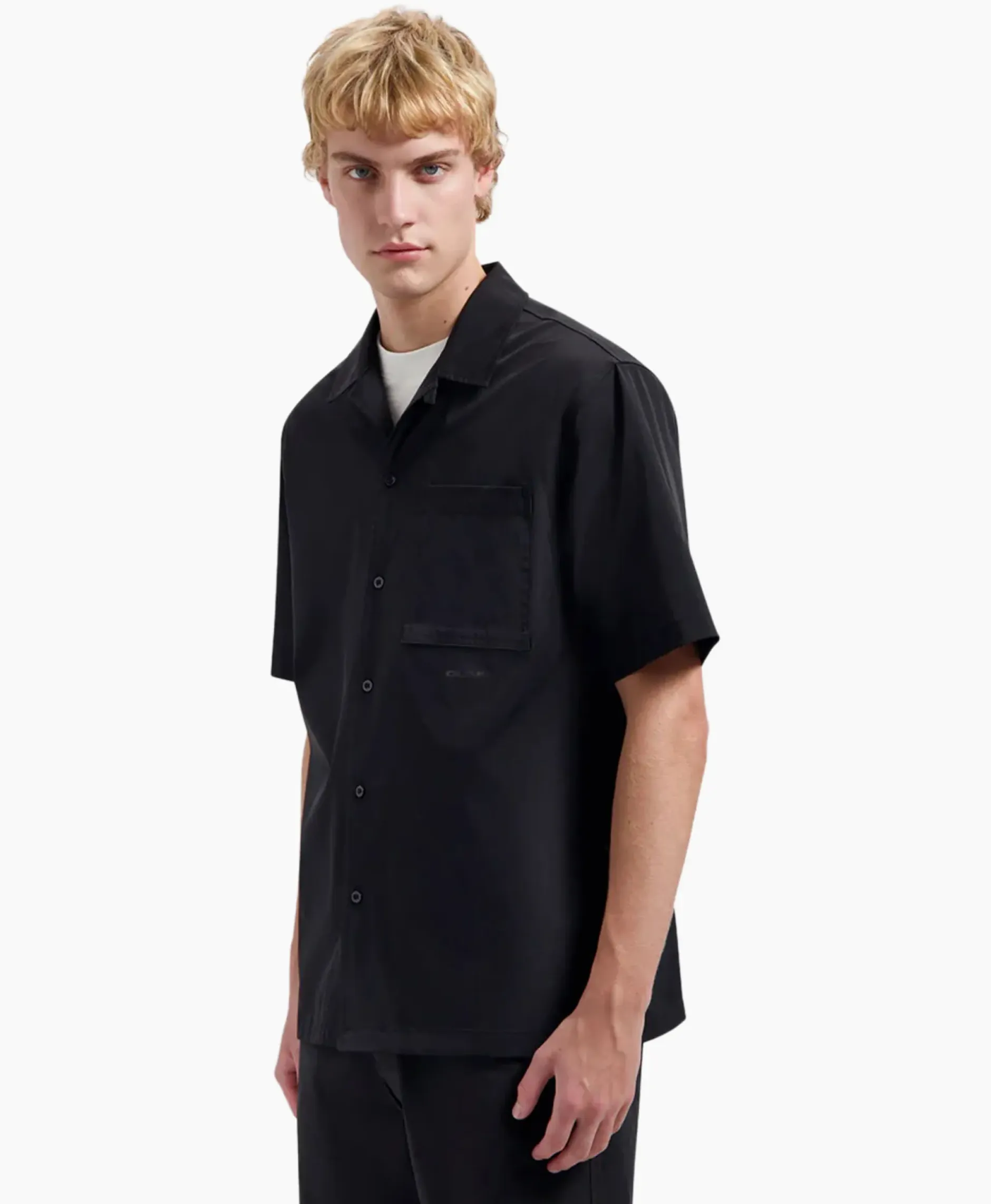 T-Shirt Korte Mouw Nylon Ss Zwart^Olaf Hussein Sale