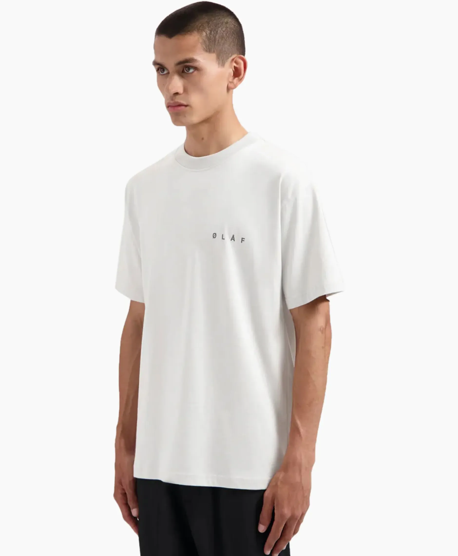 T-Shirt Korte Mouw Face Wit^Olaf Hussein
